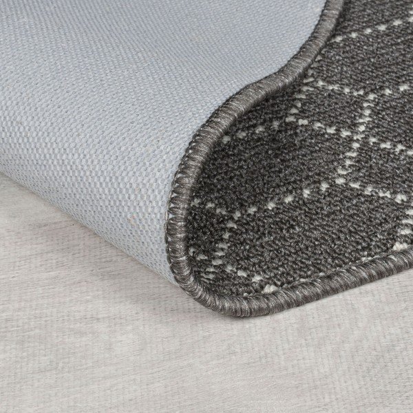 Sötétszürke mosható futószőnyeg 57x230 cm Argyll – Flair Rugs-image-3