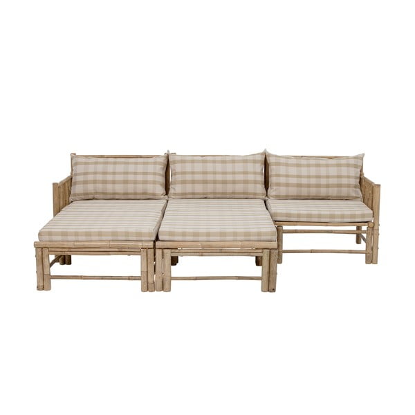 Natúr színű kerti kanapé modul (jobb oldali) Korfu – Bloomingville-image-2