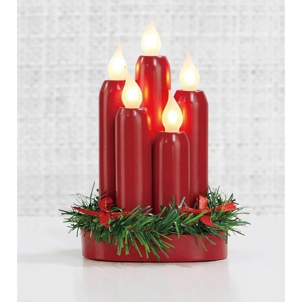 Piros fénydekoráció karácsonyi mintával Hanna – Markslöjd