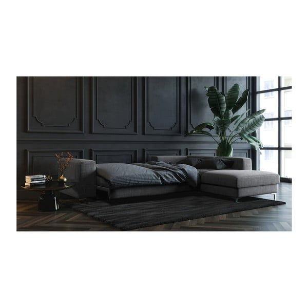 Rothe sötétszürke kinyitható sarokkanapé, jobb oldal - devichy-image-3