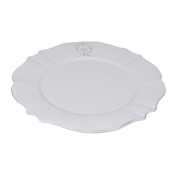 Vintage fehér desszertes tányér, ⌀ 20 cm - Ego Dekor