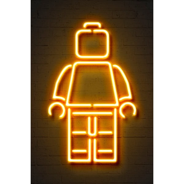 Neon Art Lego poszter, 30 x 40 cm - Blue-Shaker