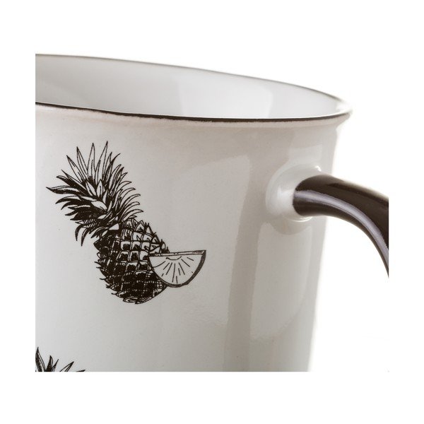 Ananas fehér kerámia bögre, 325 ml - Unimasa-image-1