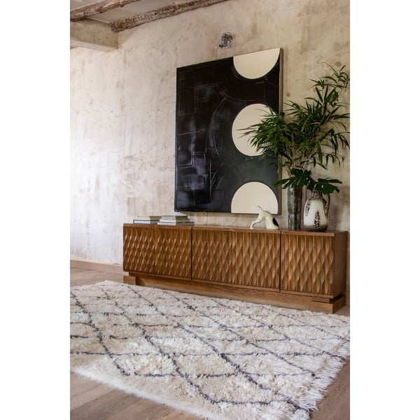 Krémszínű mosható kézi szövésű gyapjú szőnyeg 140x200 cm Berber Soul – Lorena Canals-image-1