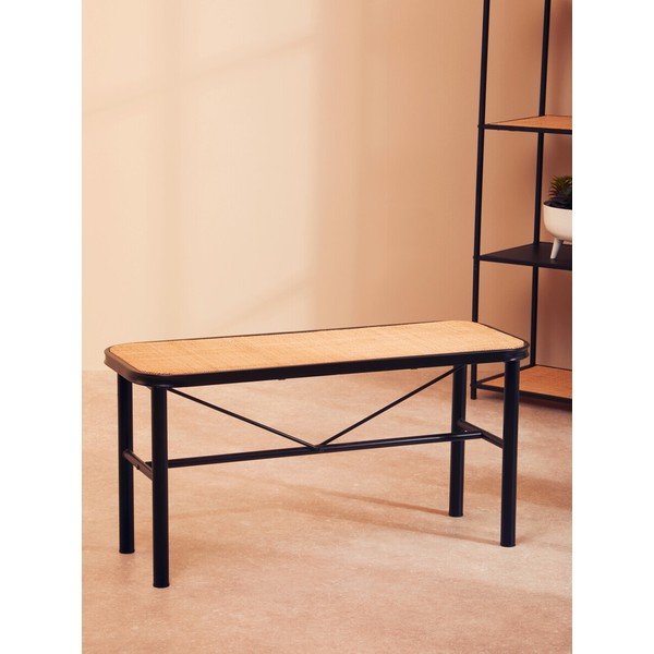 Fekete-natúr színű rattan pad Depok – Premier Housewares-image-1