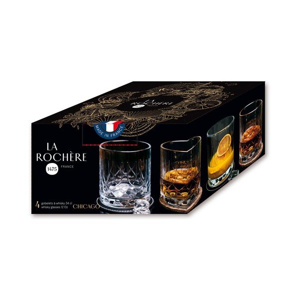 Whiskys pohár szett 4 db-os 340 ml Chicago – La Rochére-image-3