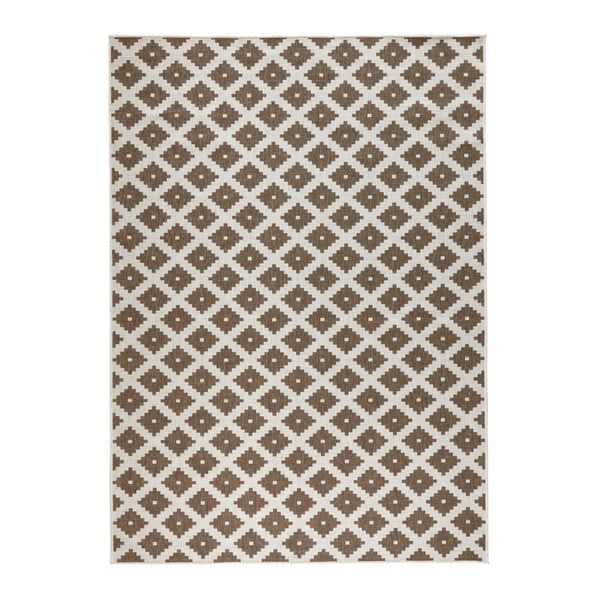 Nizza barna mintás, kültérre is alkalmas kétoldalas szőnyeg, 160 x 230 cm - Bougari