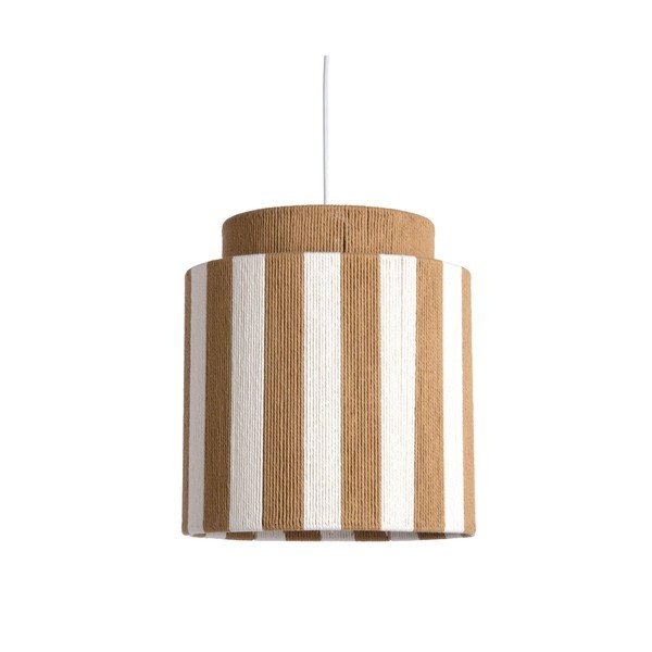 Fehér-natúr színű kötél függőlámpa ø 30 cm Vienna Stripes – Leitmotiv