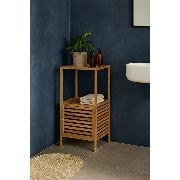 Natúr színű bambusz fürdőszobai polcos állvány 35x80 cm Auren – Bonami Essentials-image-1