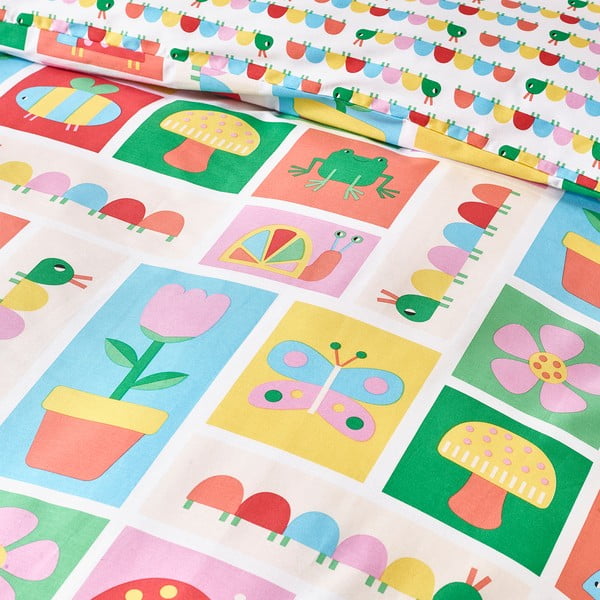 Kétszemélyes gyerek ágyneműhuzat 200x200 cm Curious Caterpillar – Catherine Lansfield-image-4