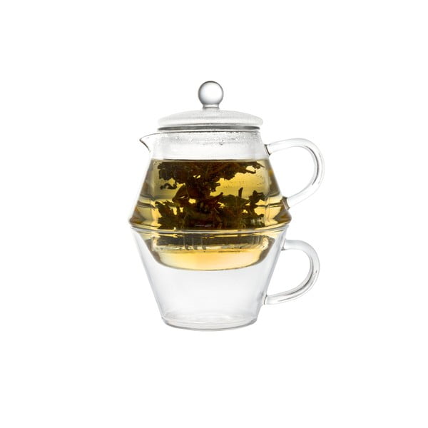 Portofino teáskanna csészével és szűrővel szálas teához - Bredemeijer