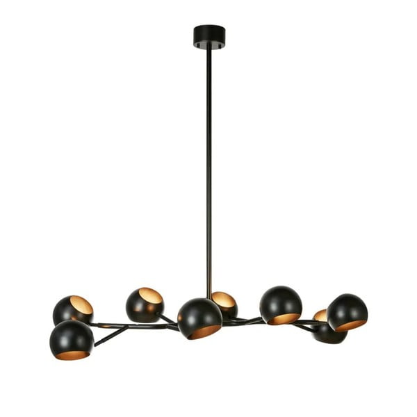 Fekete függőlámpa fém búrával Edgar – Markslöjd