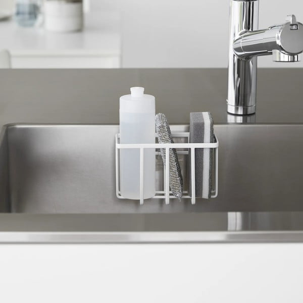 Fehér öntapadós fém mosogatóeszköz tartó Film Hook – YAMAZAKI-image-1