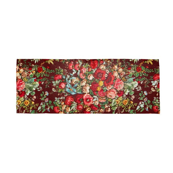 Still Life piros pamutkeverék futószőnyeg, 55 x 135 cm - Velvet Atelier