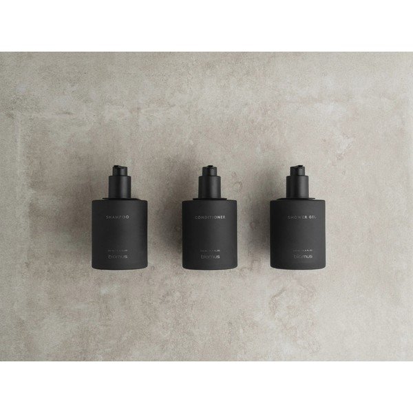 Fekete fali üveg szappanadagoló készlet 3 db-os 350 ml Kirei – Blomus-image-2