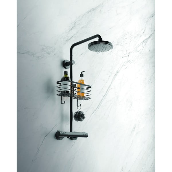 Origin fekete fürdőszobai polc - Metaltex-image-3