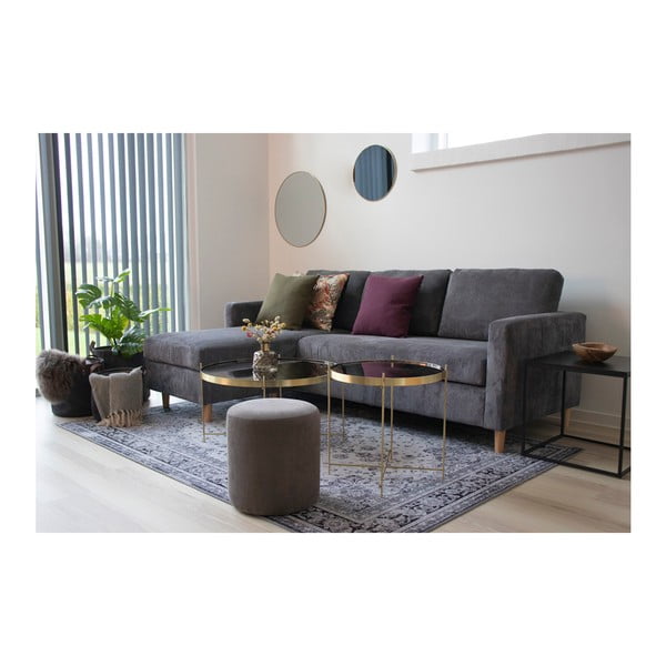 Jersey kerek falitükör aranyszínű kerettel, ø 60 cm - House Nordic-image-2