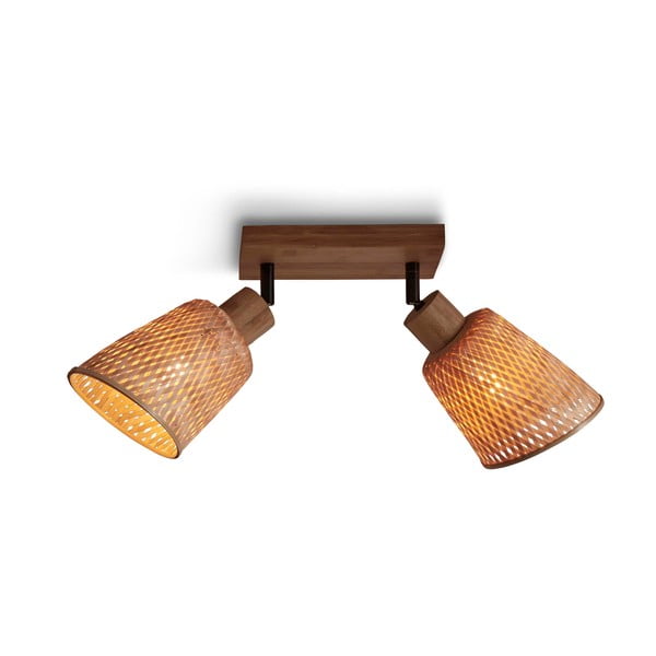 Natúr színű mennyezeti lámpa bambusz búrával ø 15 cm Java – Good&Mojo
