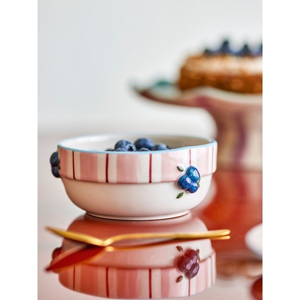 Rózsaszín-krémszínű kerámia leveses tálka szett 4 db-os 295 ml Carry – Bloomingville-image-1