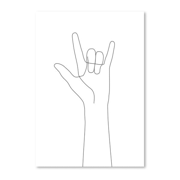 Hand Gesture plakát, 42 x 30 cm - Americanflat