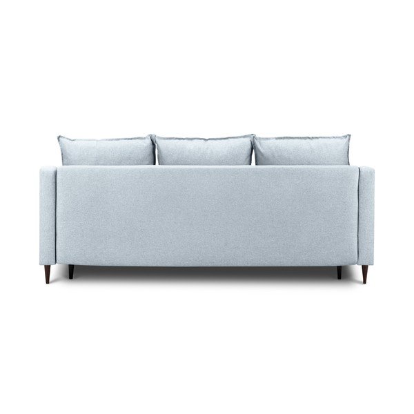 Ancolie világoskék kinyitható kanapé ágyneműtartóval, 215 cm - Mazzini Sofas-image-3