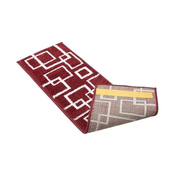 Piros lépcsőszőnyeg szett 13 db-os 22x73 cm Geometric – Mila Home