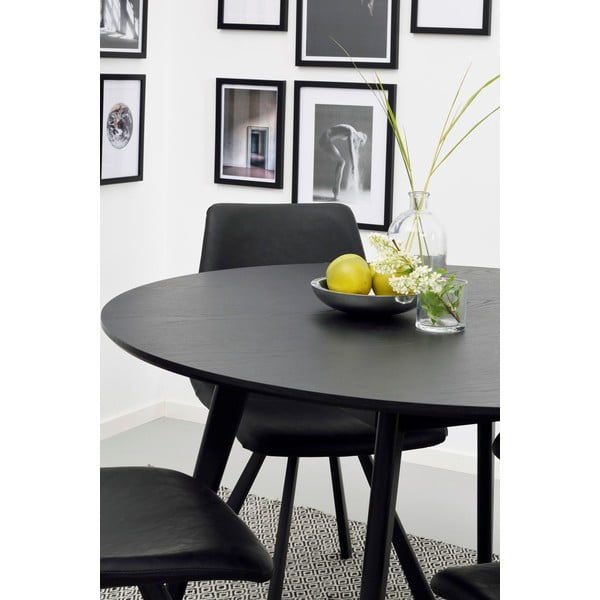 YuRAi fekete étkezőasztal, ⌀ 115 cm - Rowico-image-1