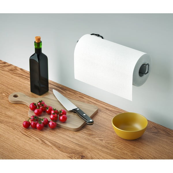 Fekete fali papírtörlő tartó - Metaltex-image-2