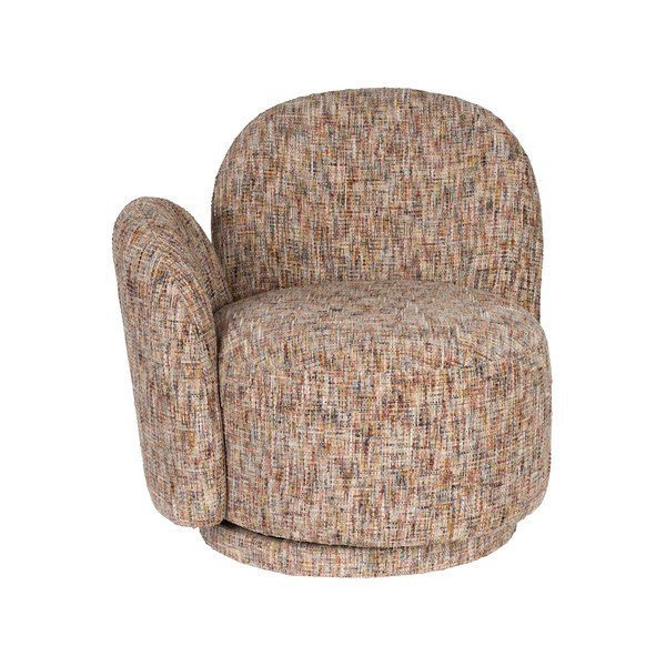 Bézs forgó zsenília fotel Rose – Dutchbone-image-2