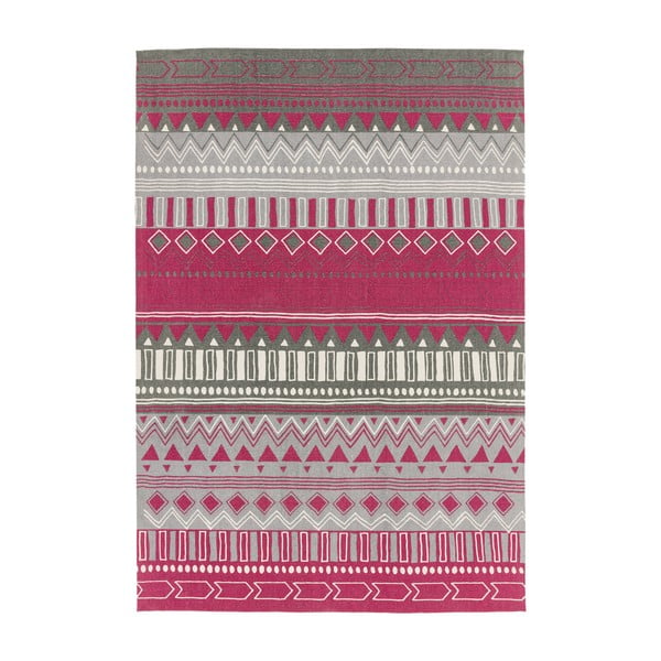 Tribal Mix sötét rózsaszín szőnyeg, 160 x 230 cm - Asiatic Carpets