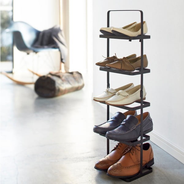 Fekete fém cipőtartó állvány Tower Shoe Rack – YAMAZAKI-image-3