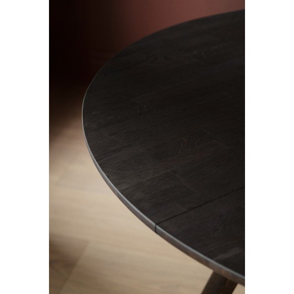 Tölgyfa kerek bővíthető étkezőasztal ø 140 cm Clapperton – Rowico-image-4