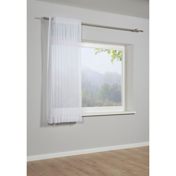 Fehér átlátszó függöny 175x450 cm Voile Uni - Gardinia-image-1