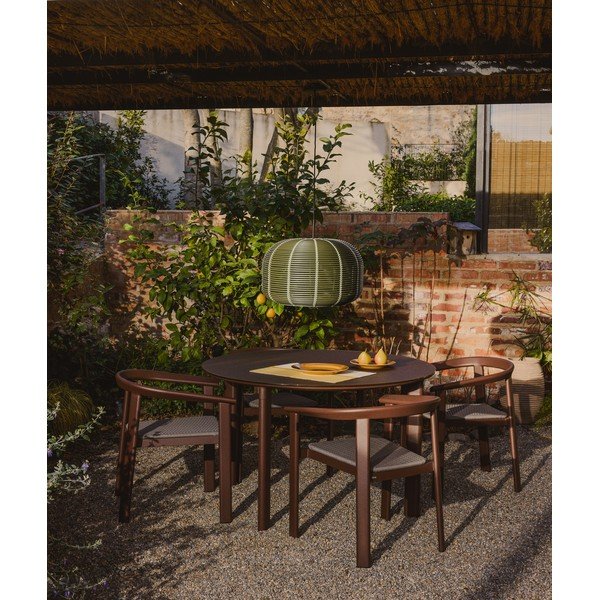Kerek kerti étkezőasztal üveg asztallappal ø 120 cm Erice – Kave Home-image-3