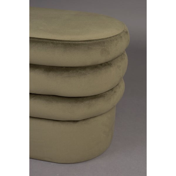 Khaki bársony pad Aditi – Dutchbone-image-3