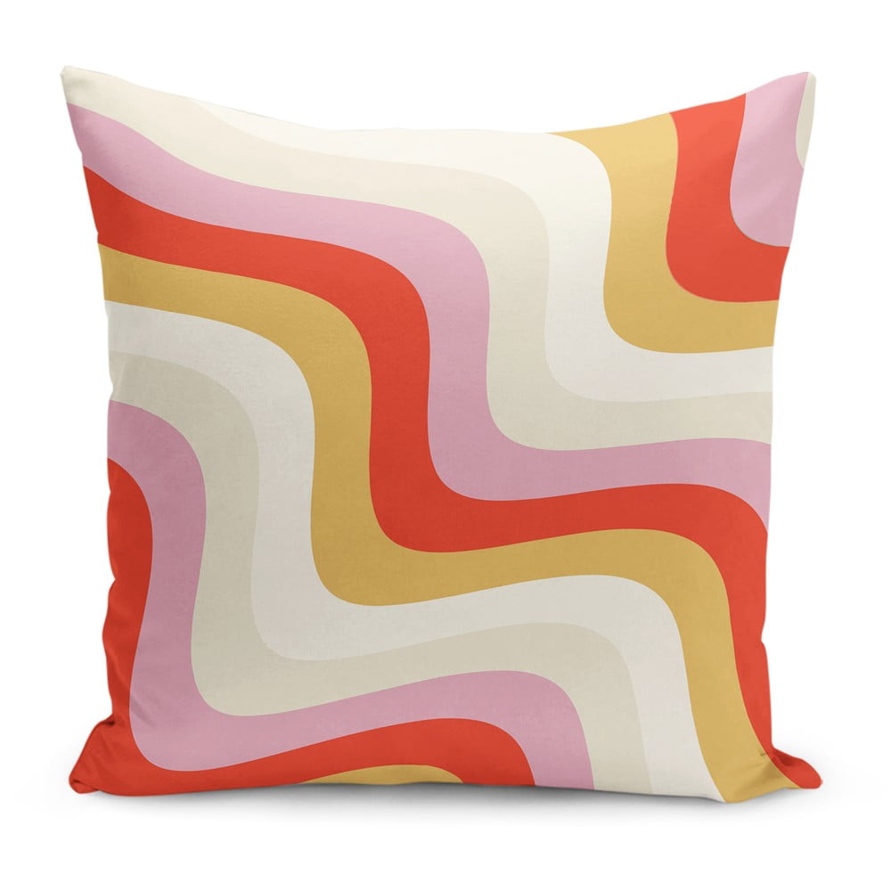 Párnahuzat 43x43 cm Creamy Raspberry Swirl Mila Home