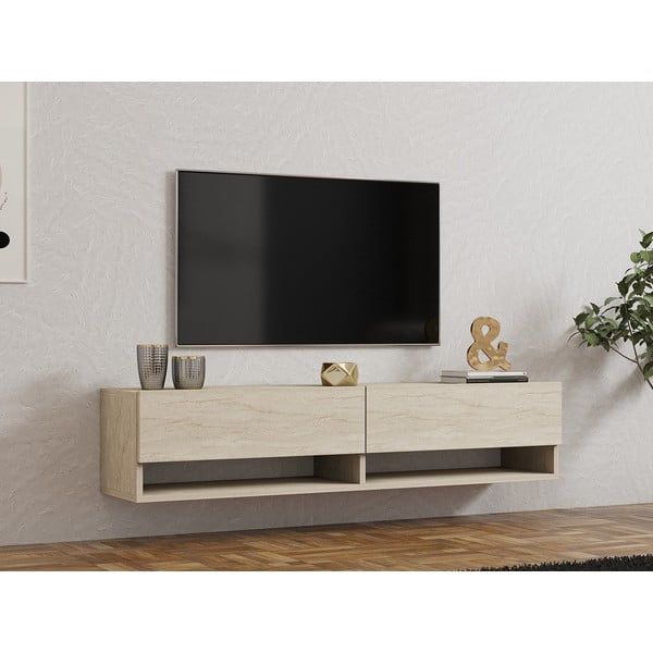 Bézs TV-állvány 141x31x30 cm Arges – Kalune Design-image-1