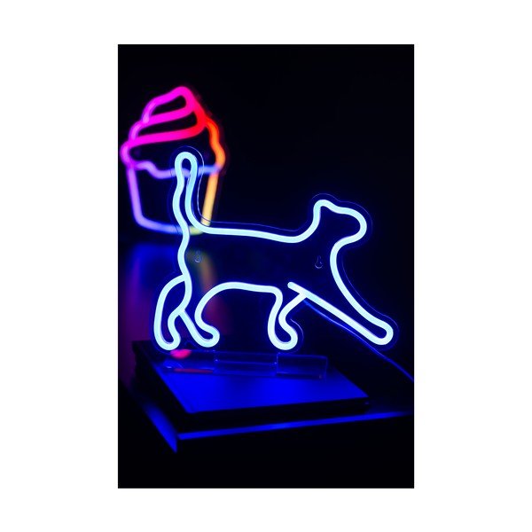 Kék LED neon fénydekoráció 5 W Walking Cat – Leitmotiv-image-1