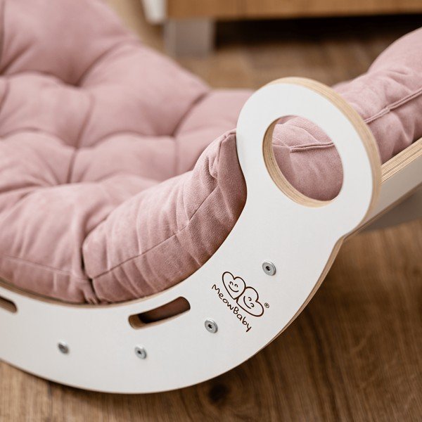 Fehér borovi fenyő hinta 39x75x38 cm Montessori – Meowbaby-image-1