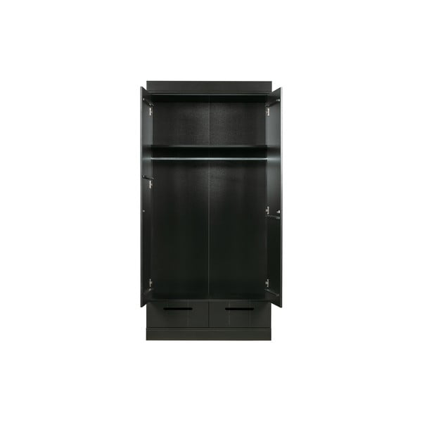 Connect fekete ruhásszekrény borovi fenyő konstrukcióval, szélesség 94 cm - WOOOD-image-3