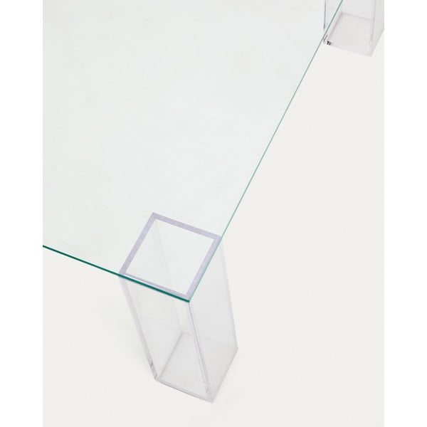 Üveg dohányzóasztal 85x85 cm Adularia – Kave Home-image-3