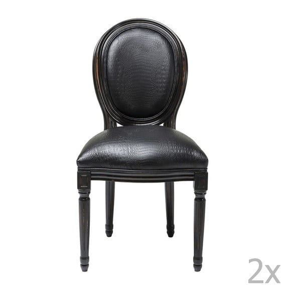 Croco fekete szék, 2 db - Kare Design
