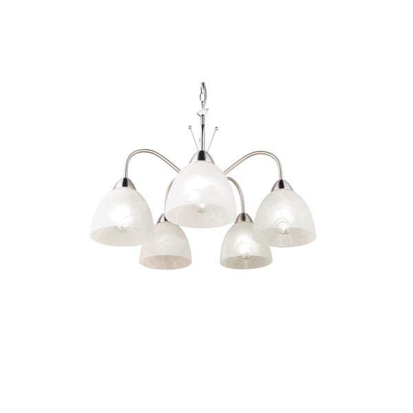 Fehér-ezüstszínű függőlámpa üveg búrával ø 55 cm Dobby – Trio-image-4
