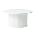 Fehér kerek dohányzóasztal Nola – Unique Furniture