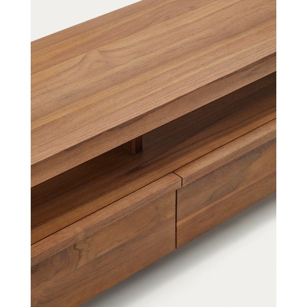 Natúr színű teakfa TV-állvány 200x50 cm Sashi – Kave Home-image-4