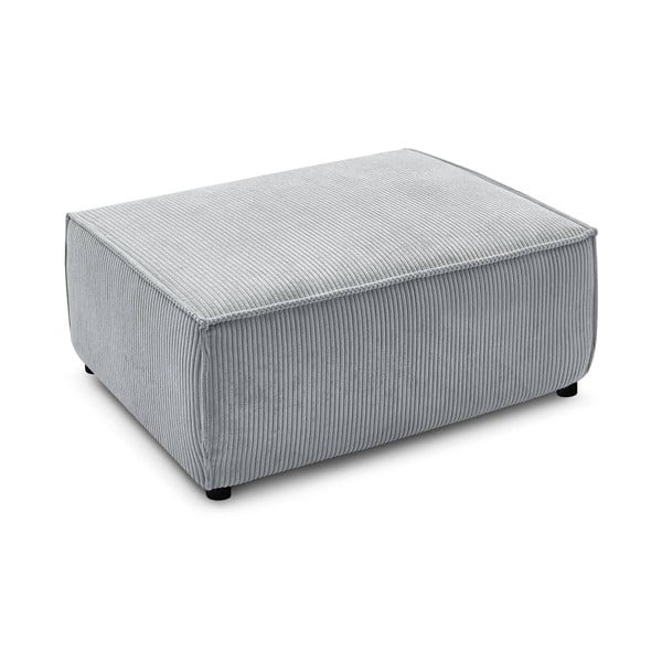 Világosszürke kordbársony puff Nihad – Bobochic Paris-image-3