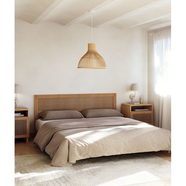 Natúr színű kőrisfa ágytámla 195x70 cm Beyla – Kave Home-image-1