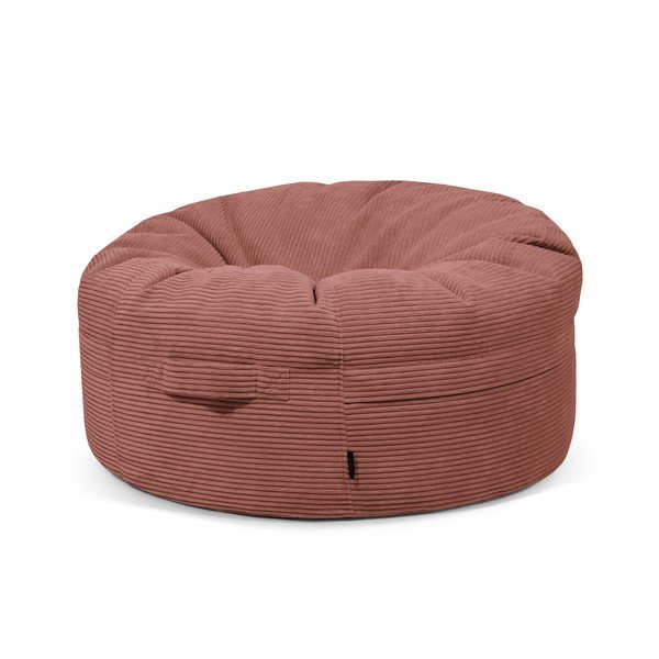 Téglavörös kordbársony babzsákfotel Roll 105 – SLOWDOWN