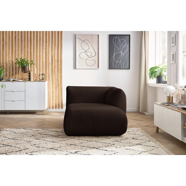 Sötétbarna kordbársony kanapé modul (jobb oldali) Lecomte – Bobochic Paris-image-1