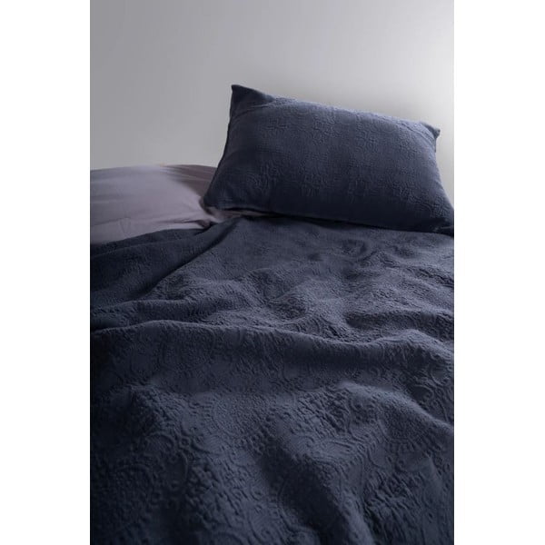 Sötétszürke jacquard ágytakaró és párnahuzat szett 240x260 cm Jacquard – Mila Home Luxury-image-1